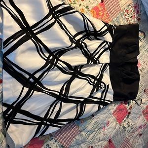Black & White strapless dress. Never worn still with tags.